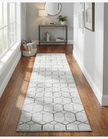 2' 7 x 13' Lattice Trellis Runner Rug
