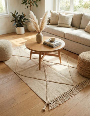 3' 4 x 5' 1 Hand Knotted Moroccan Wool Rug