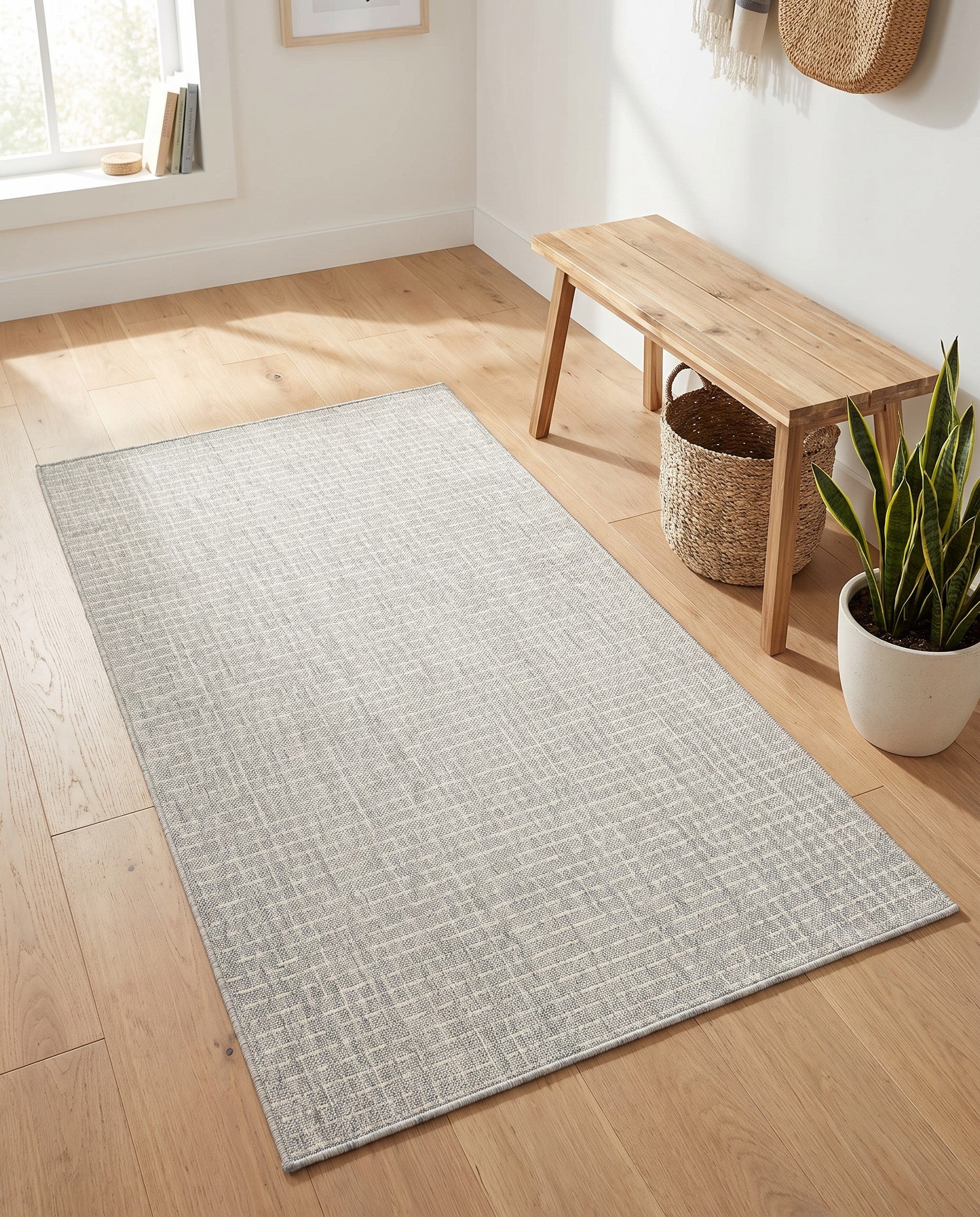 4' x 6' Easy-Clean Checkered Indoor / Outdoor Rug
