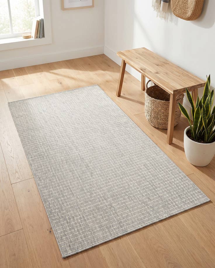 Detail image of 4' x 6' Easy-Clean Checkered Indoor / Outdoor Rug
