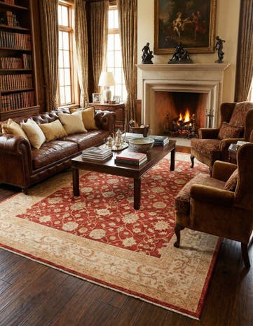 9' 10 x 12' 10 Hand Knotted Peshawar Ziegler Rug