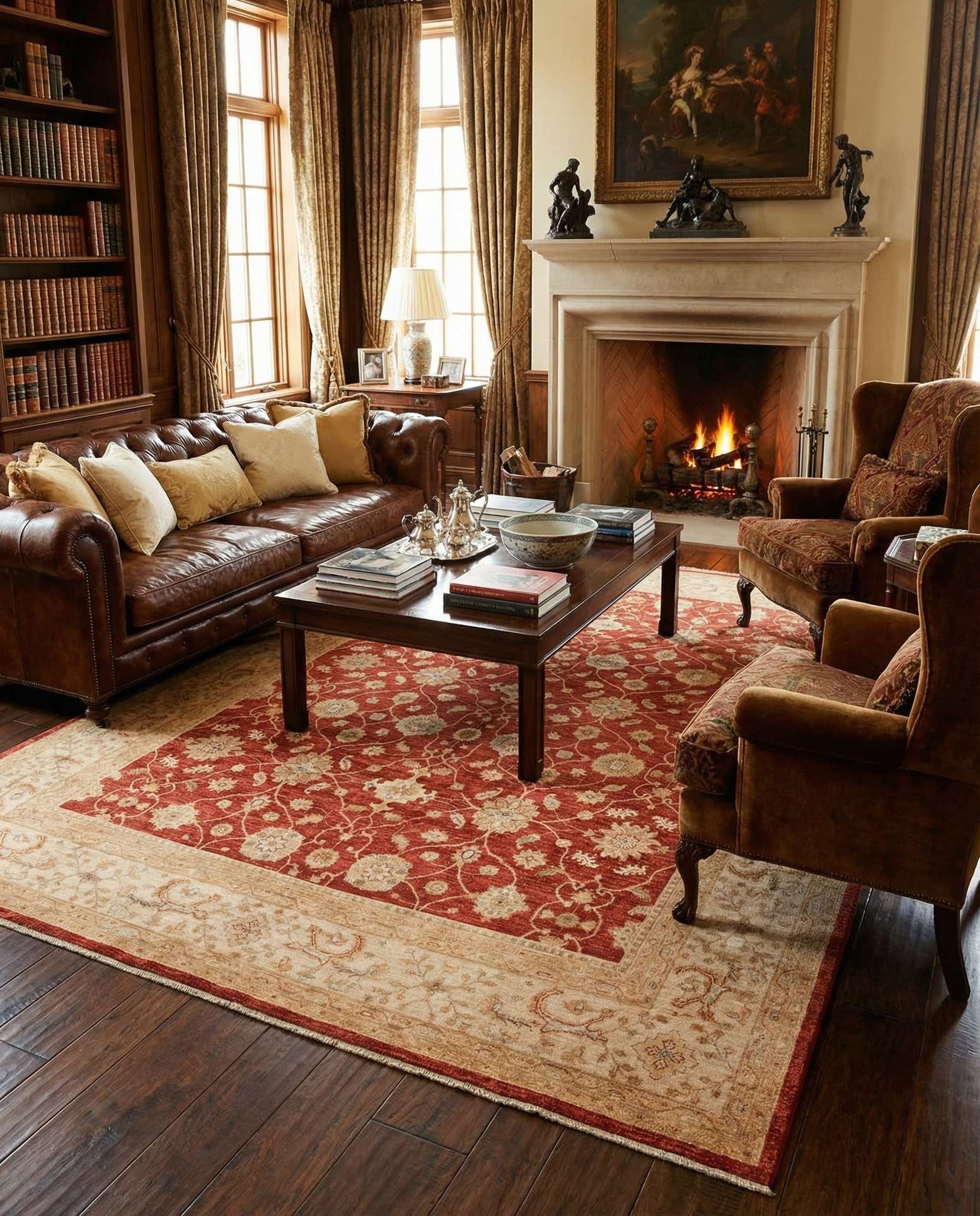 9' 10 x 12' 10 Hand Knotted Peshawar Ziegler Rug