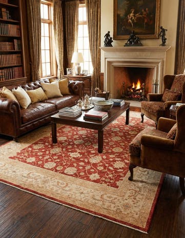 9' 10 x 12' 10 Hand Knotted Peshawar Ziegler Rug