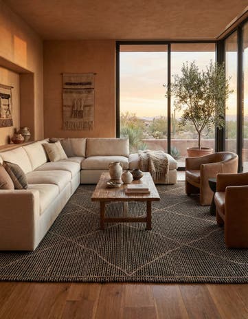 7' 9 x 9' 8 Hand Knotted Darya Wool Rug