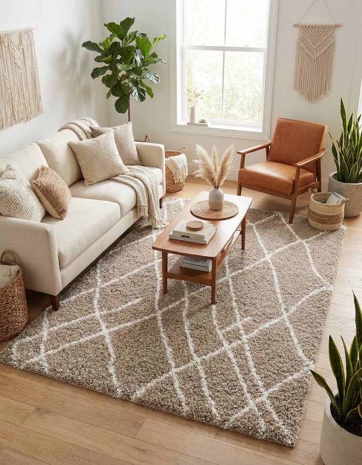 Detail image of  5' 3 x 8' Soft Touch Shag Rug