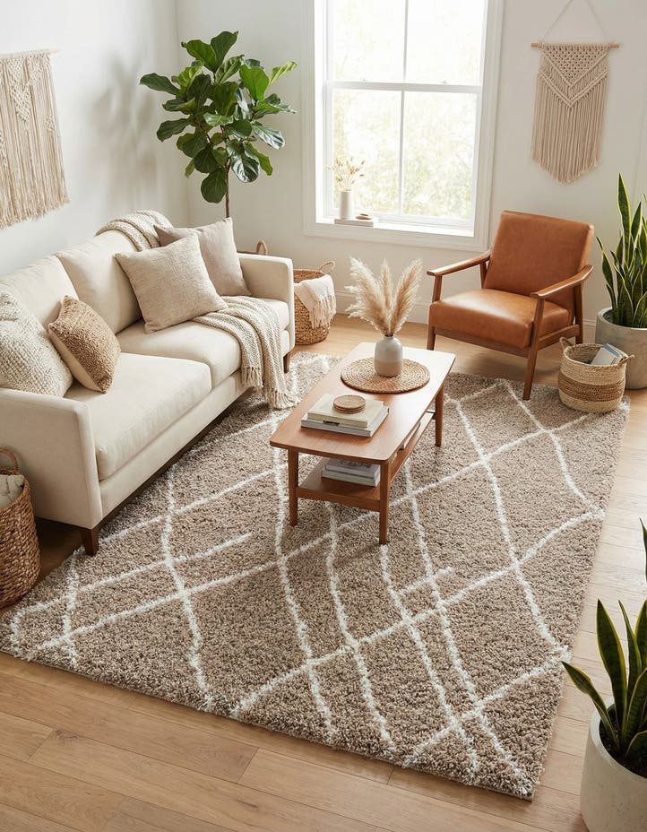 5' 3 x 8' Soft Touch Shag Rug