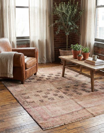 3' 10 x 5' 10 Hand Knotted Ultra Vintage Persian Wool Rug