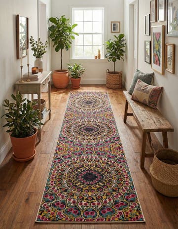 2' 7 x 10' Washable Carnevale Runner Rug