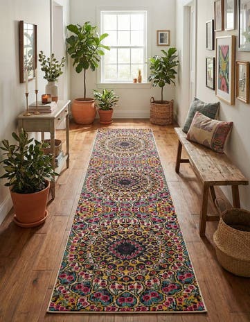 2' 7 x 10' Washable Carnevale Runner Rug