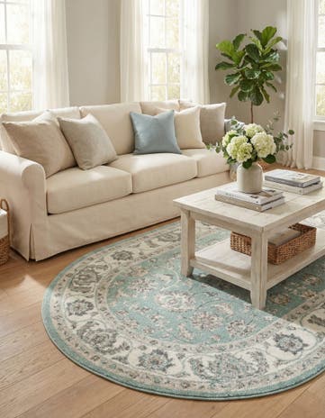 Aqua Aurelia Oval Rug