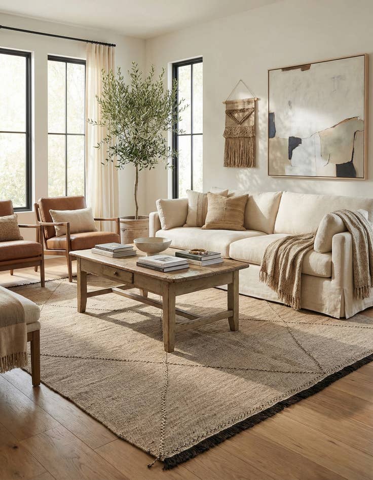 Detail image of 8' 5 x 9' 6  Hand Knotted Moroccan Wool Rug