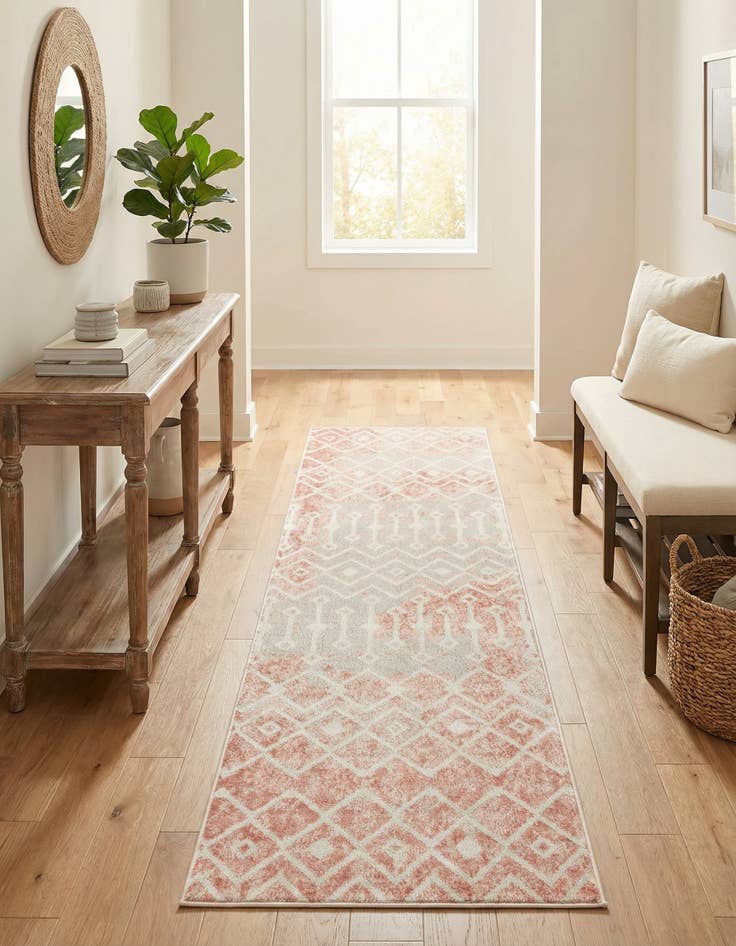 Detail image of  2' 7 x 10' Bohemian Trellis Runner Rug