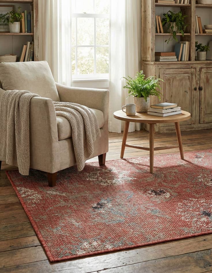 Detail image of  2' x 3'  Washable Botanical Indoor / Outdoor Rug