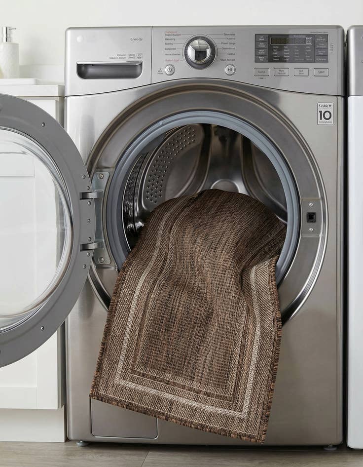 Detail image of 2' x 8'  Washable Border Indoor / Outdoor Runner Rug