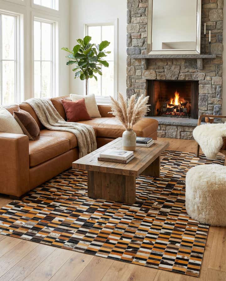 5' x 7' 11 Cowhide - Patchwork Rug