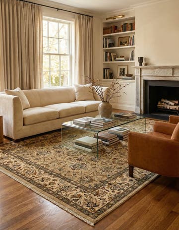 6' 2 x 9' 5 Hand Knotted Ziegler Oriental Wool Rug