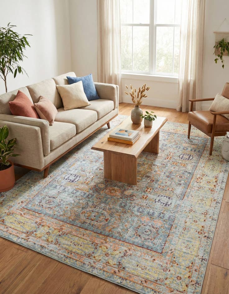 Detail image of 7' x 10' Aqua Rug