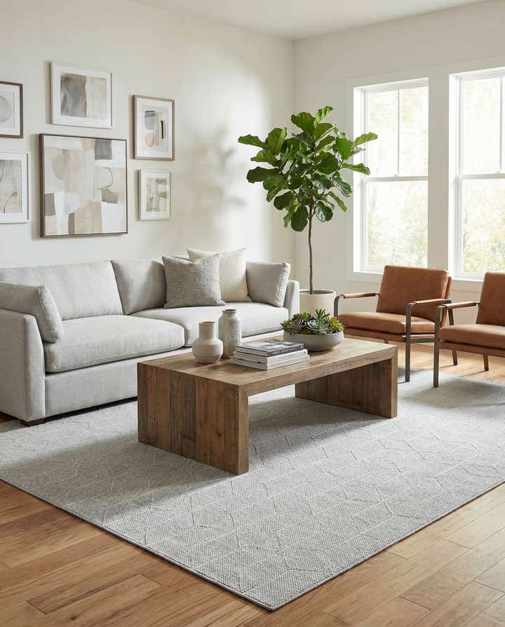 9' x 12' Easy-Clean Lattice Indoor / Outdoor Rug