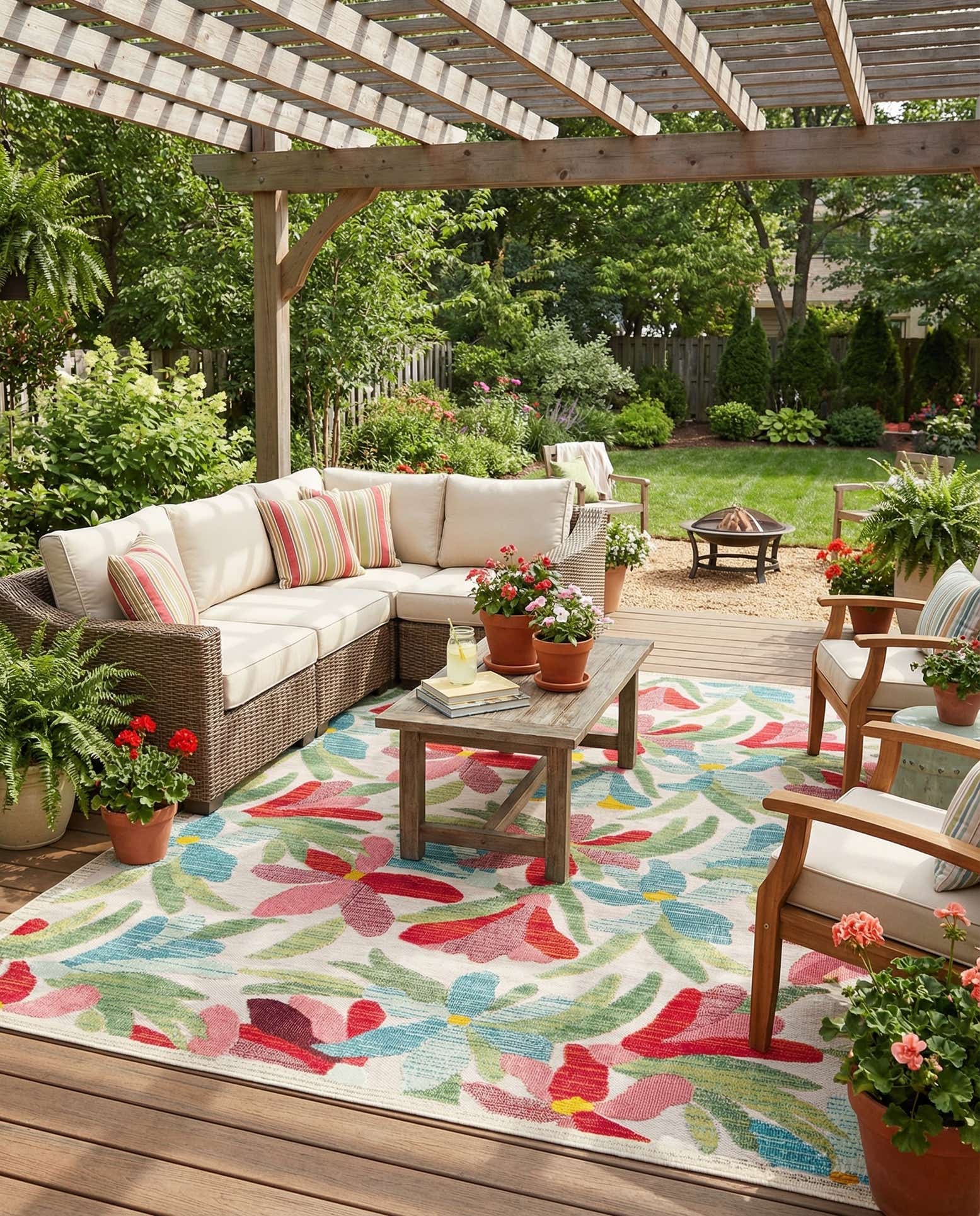 9' x 12' Easy-Clean Casablanca Indoor / Outdoor Rug