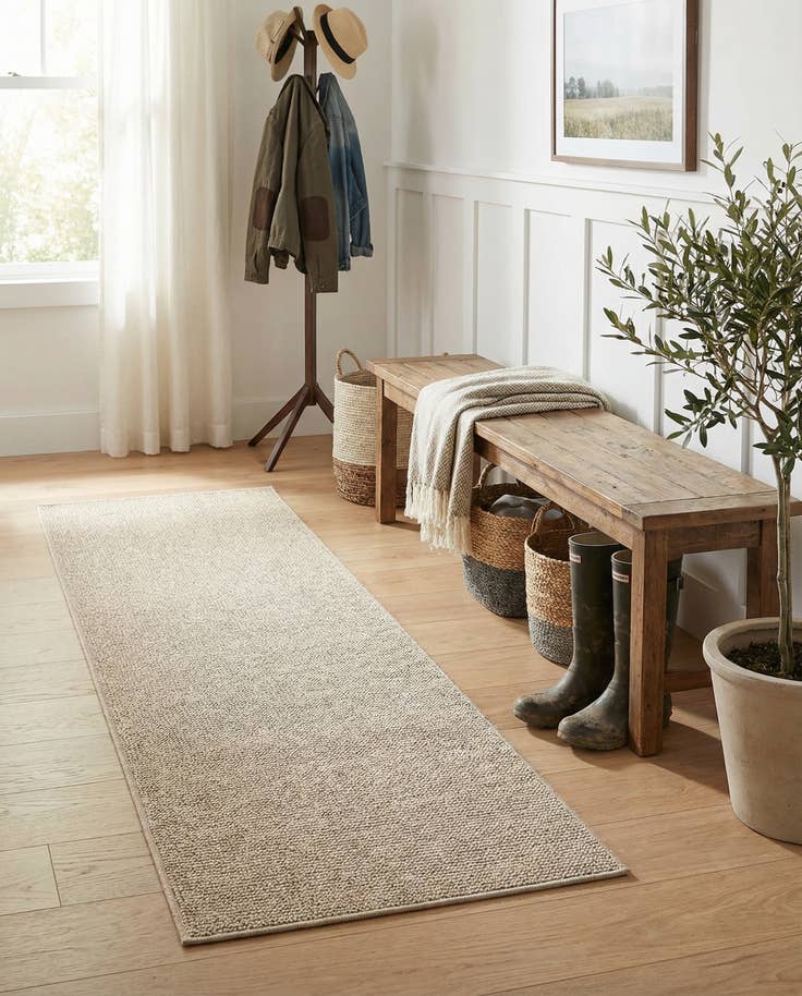 Detail image of 2' x 6' Easy-Clean Solid Indoor / Outdoor Runner Rug
