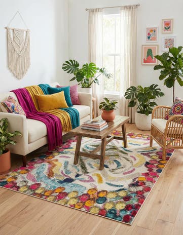 5' 3 x 8' Washable Vivid Rug