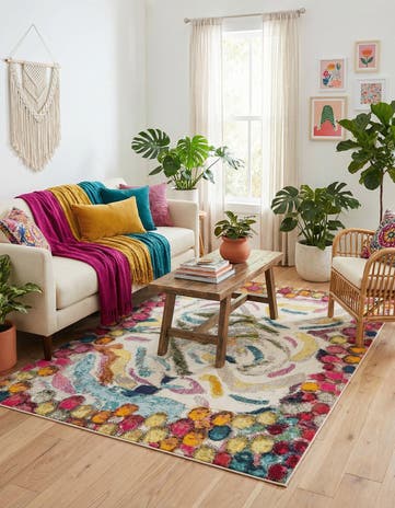 5' 3 x 8' Washable Vivid Rug
