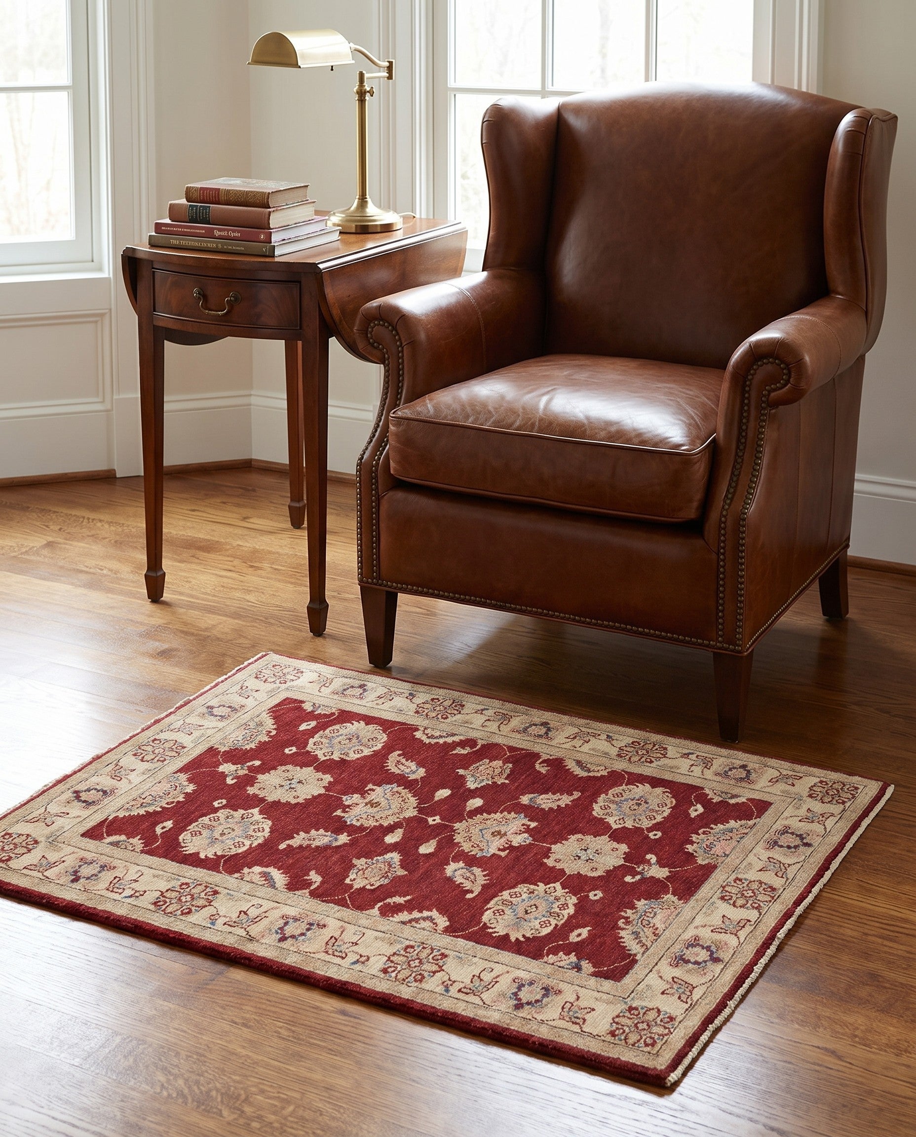 3' 6 x 4' 10 Hand Knotted Ziegler Rug