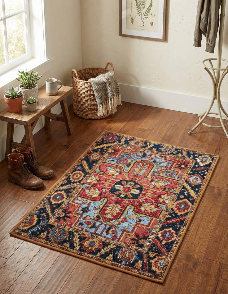 Detail image of 2' x 3' Easy-Clean Traditional Indoor / Outdoor Rug