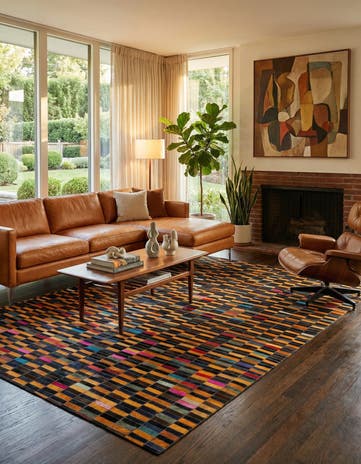 5' 1 x 7' 11 Cowhide - Patchwork Rug
