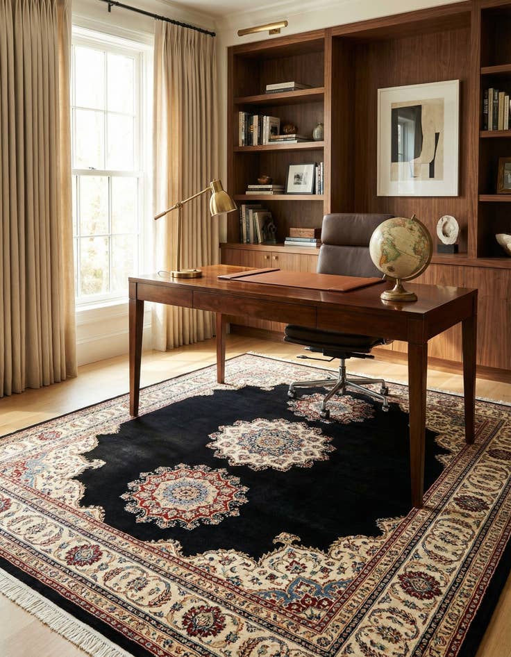 Detail image of  4' 3 x 5' 8  Hand Knotted Bokhara Rug