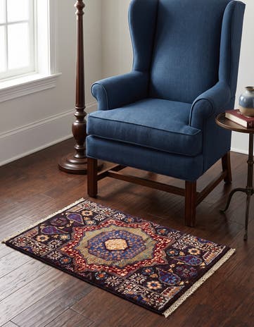 1' 11 x 2' 11 Hand Knotted Mamluk Ziegler Rug