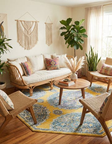 Yellow Paragon Octagon Rug