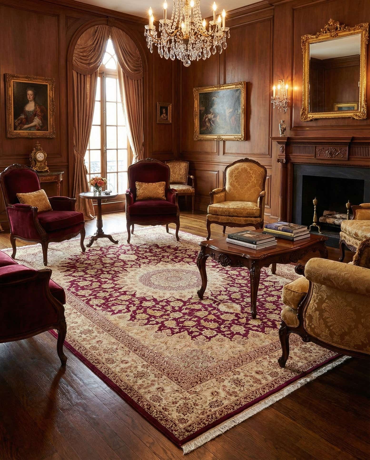 6' 4 x 9' 8 Ghom Silk Rug