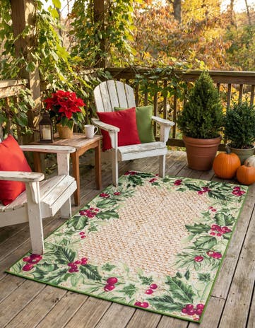 5' 3 x 8' Easy-Clean Jill Zarin Caribbean Indoor / Outdoor Rug