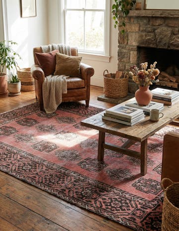 4' x 6' 7 Hand Knotted Ultra Vintage Persian Wool Rug