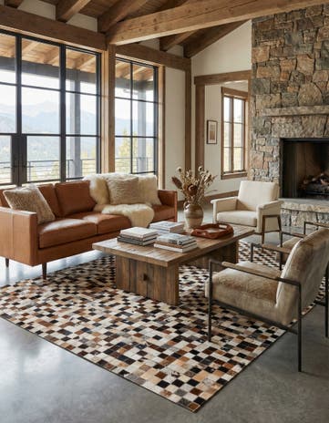 5' x 7' 11 Cowhide - Patchwork Rug