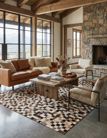 5' x 7' 11 Cowhide - Patchwork Rug