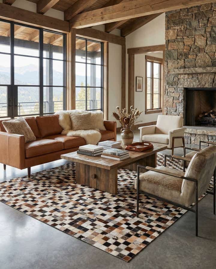 5' x 7' 11 Cowhide - Patchwork Rug