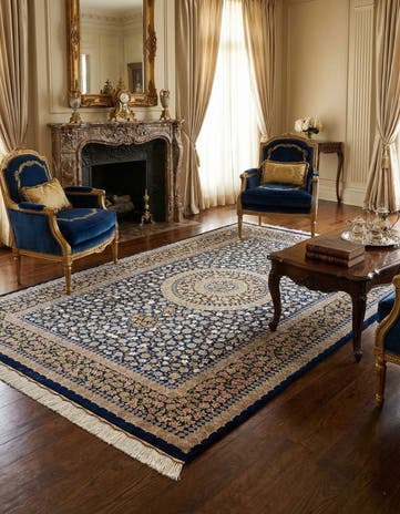 4' 4 x 6' 4 Ghom Silk Rug