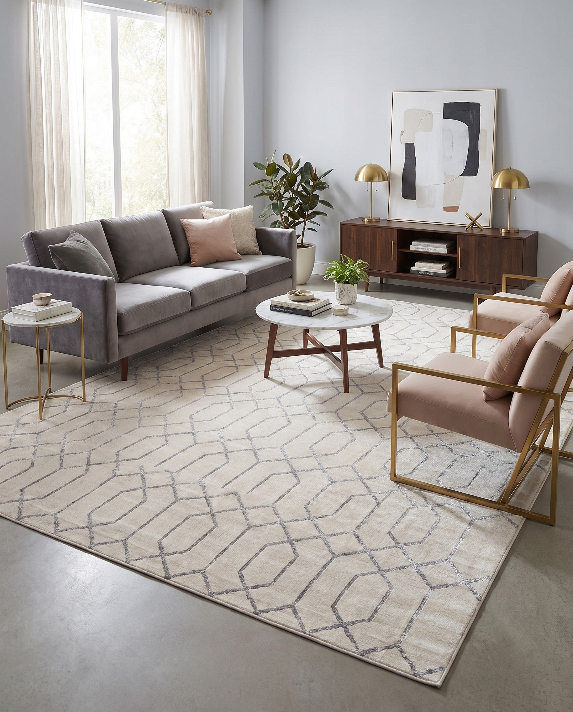 10' x 14' Marilyn Monroe™ Glam Trellis Rug