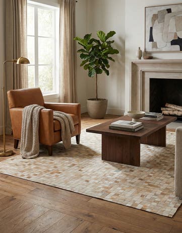 5' 2 x 7' 11 Cowhide Stocks Rug