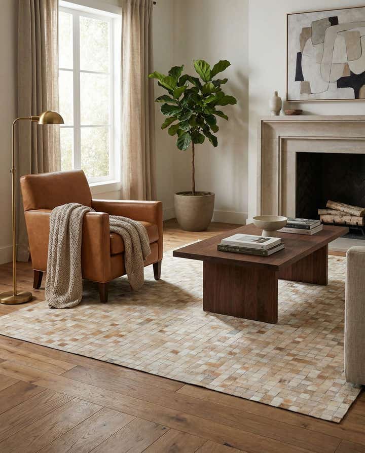 5' 2 x 7' 11 Cowhide Stocks Rug
