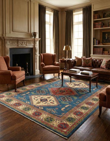 6' 8 x 9' 10 Hand Knotted Kazak Rug