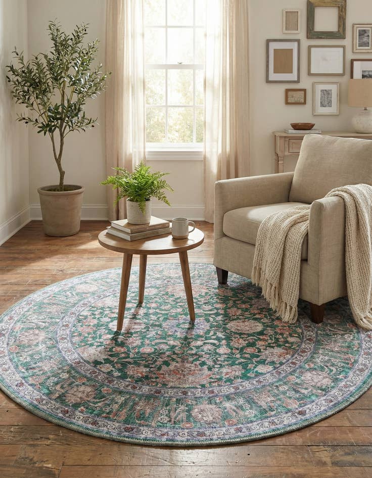 Detail image of 4' x 4' Yara Round Rug