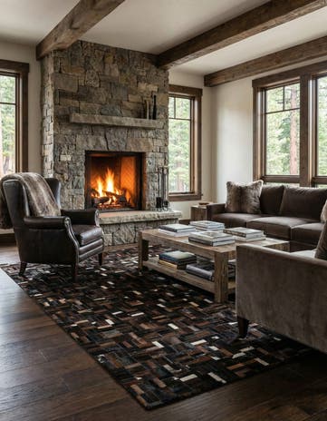 5' x 7' 11 Cowhide - Patchwork Rug