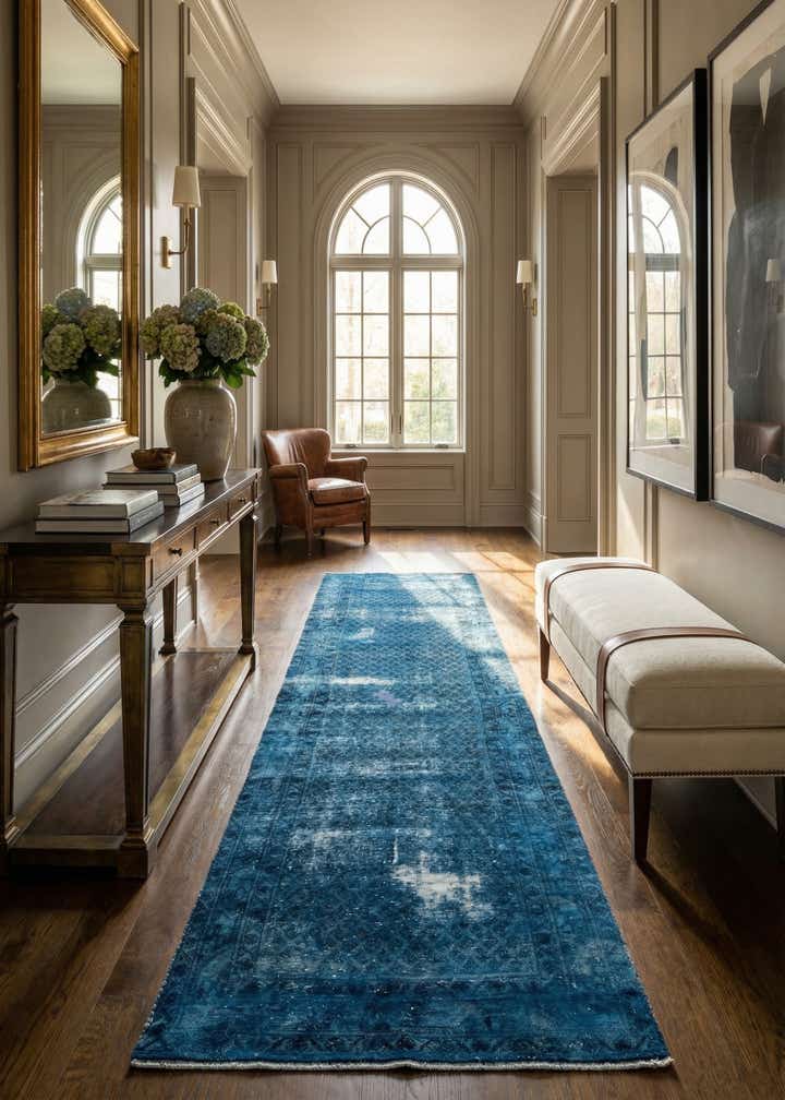 3' 7 x 15' 9 Hand Knotted Ultra Vintage Persian Wool Runner Rug