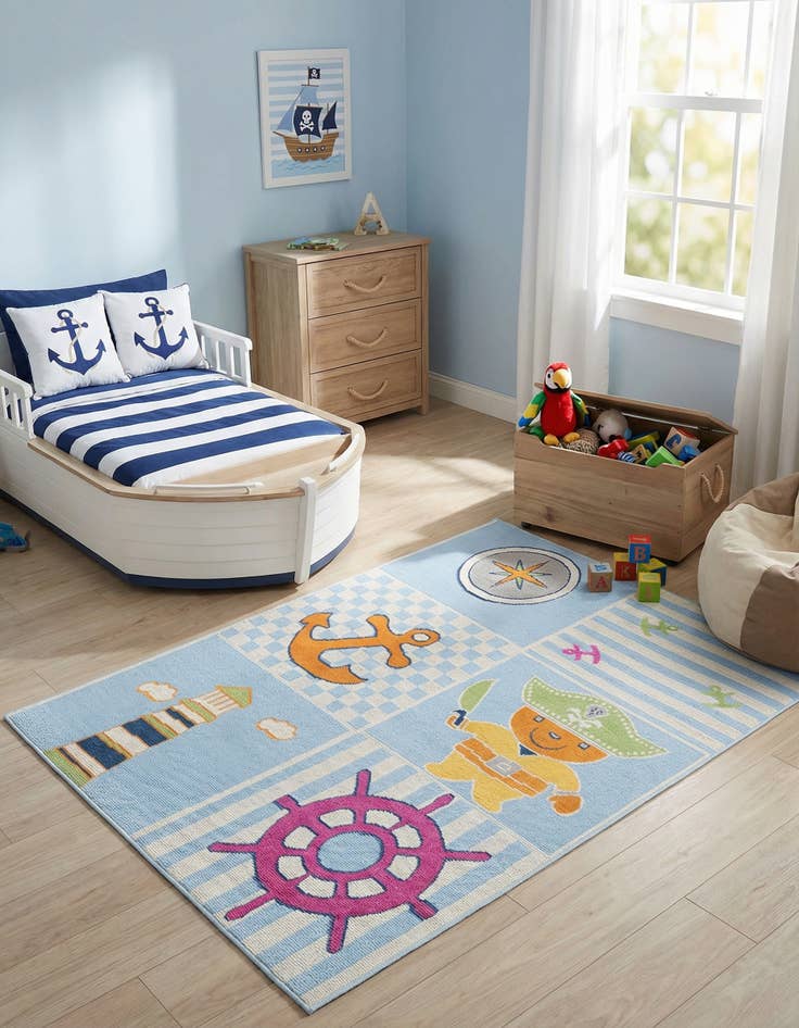 Detail image of 5' 3 x 7' 7  Washable  Indoor / Outdoor Rug