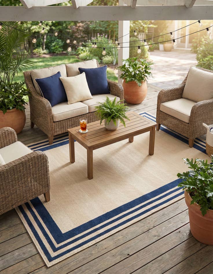 Detail image of 6' x 9'  Washable Aruba Indoor / Outdoor Rug