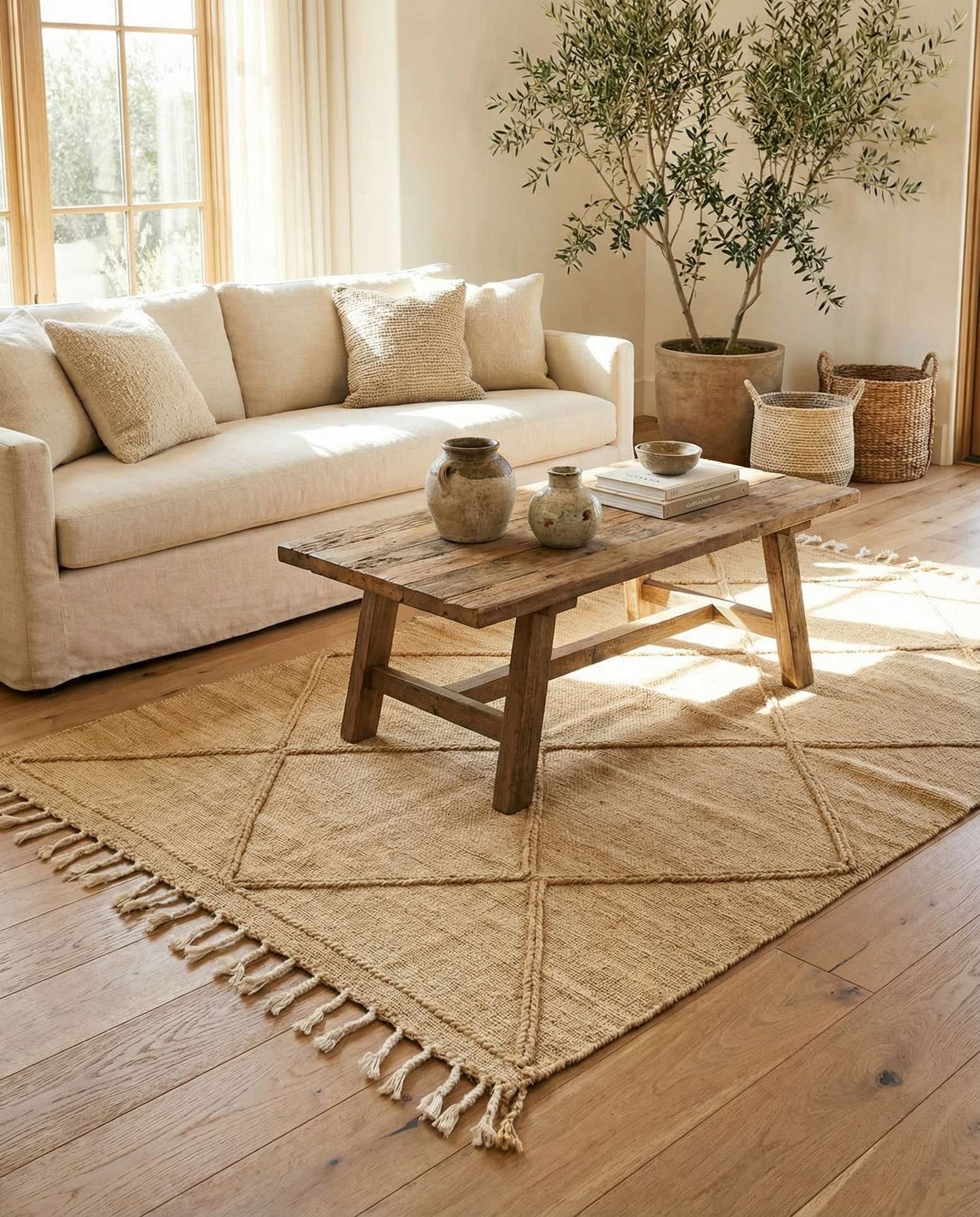 5' 1 x 8' 4 Hand Knotted Moroccan Wool Rug