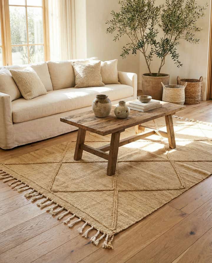 5' 1 x 8' 4 Hand Knotted Moroccan Wool Rug